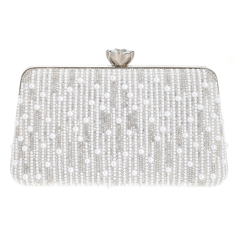 Evening Bag Beaded - Formal Silver Evening Bags Women Luxury