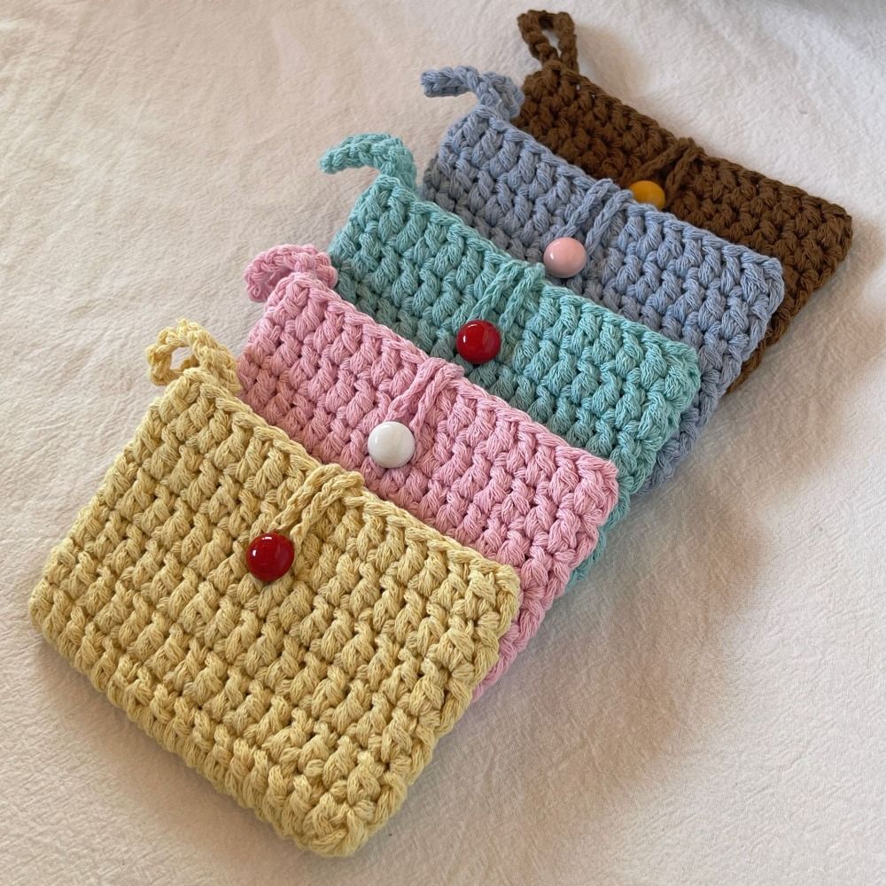 Women Bags Pictures - Trendy Solid Color Weaving Card Bag