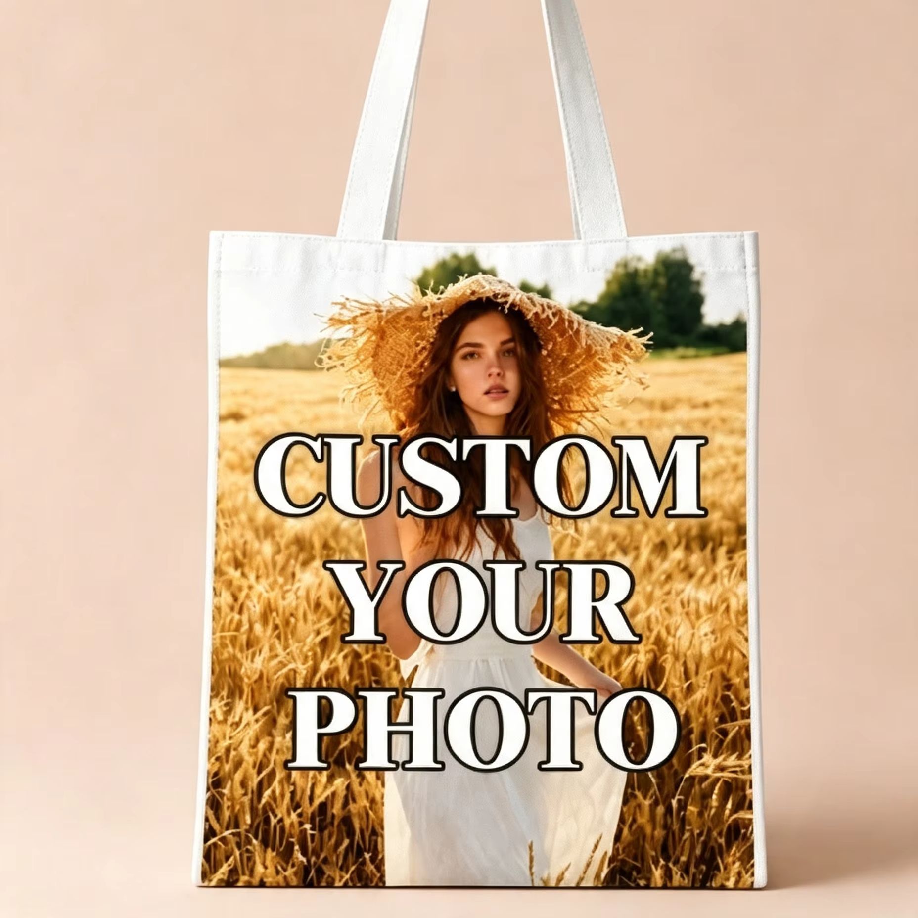 Women Bags Pictures - Personalized Custom Photo Canvas Tote Bag