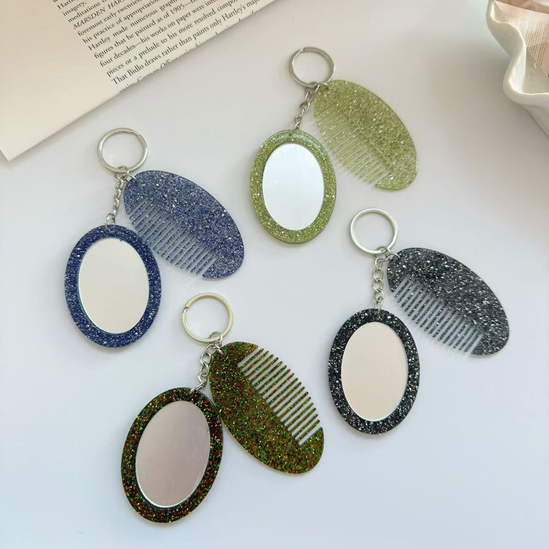 Oval Comb Mirror Keychain Pend - đánh giá và giá Women Bags Ysl
