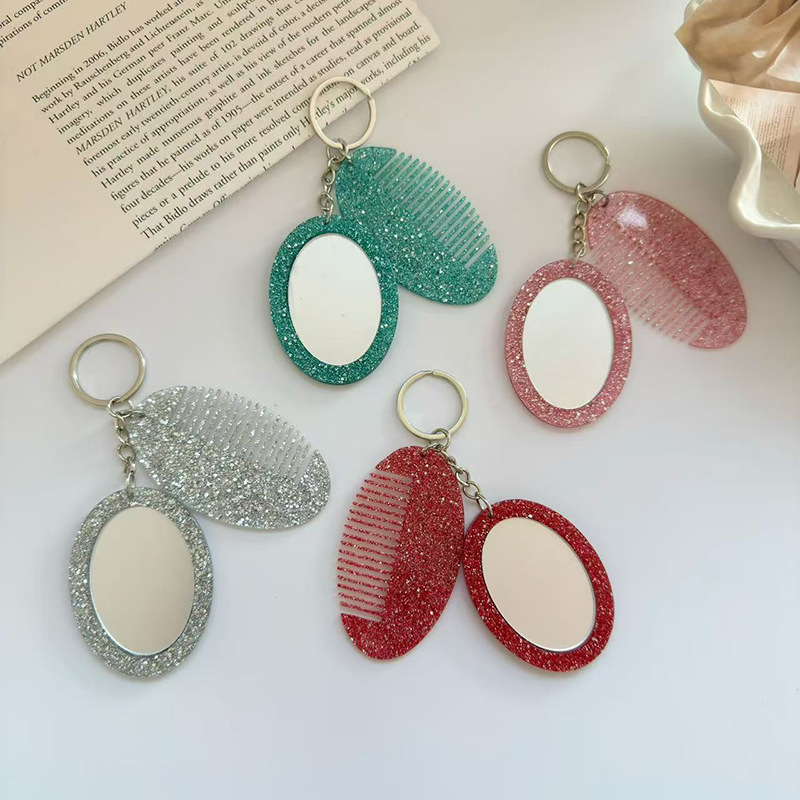 Oval Comb Mirror Keychain Pend - đánh giá và giá Women Bags Ysl