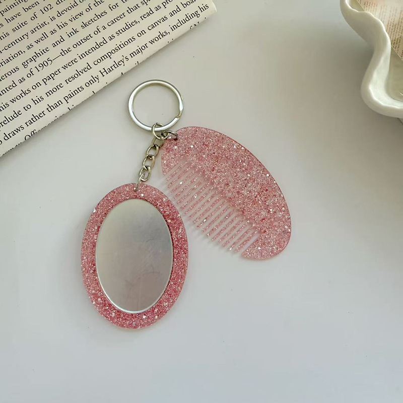 Oval Comb Mirror Keychain Pend - đánh giá và giá Women Bags Ysl