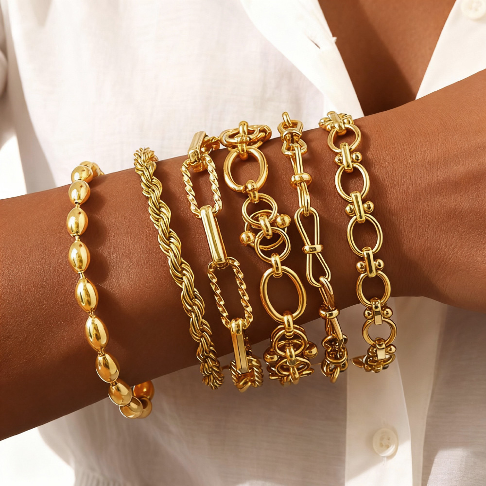 Gold Plated Chunky Chain Brace - đánh giá và giá Women Bags Price