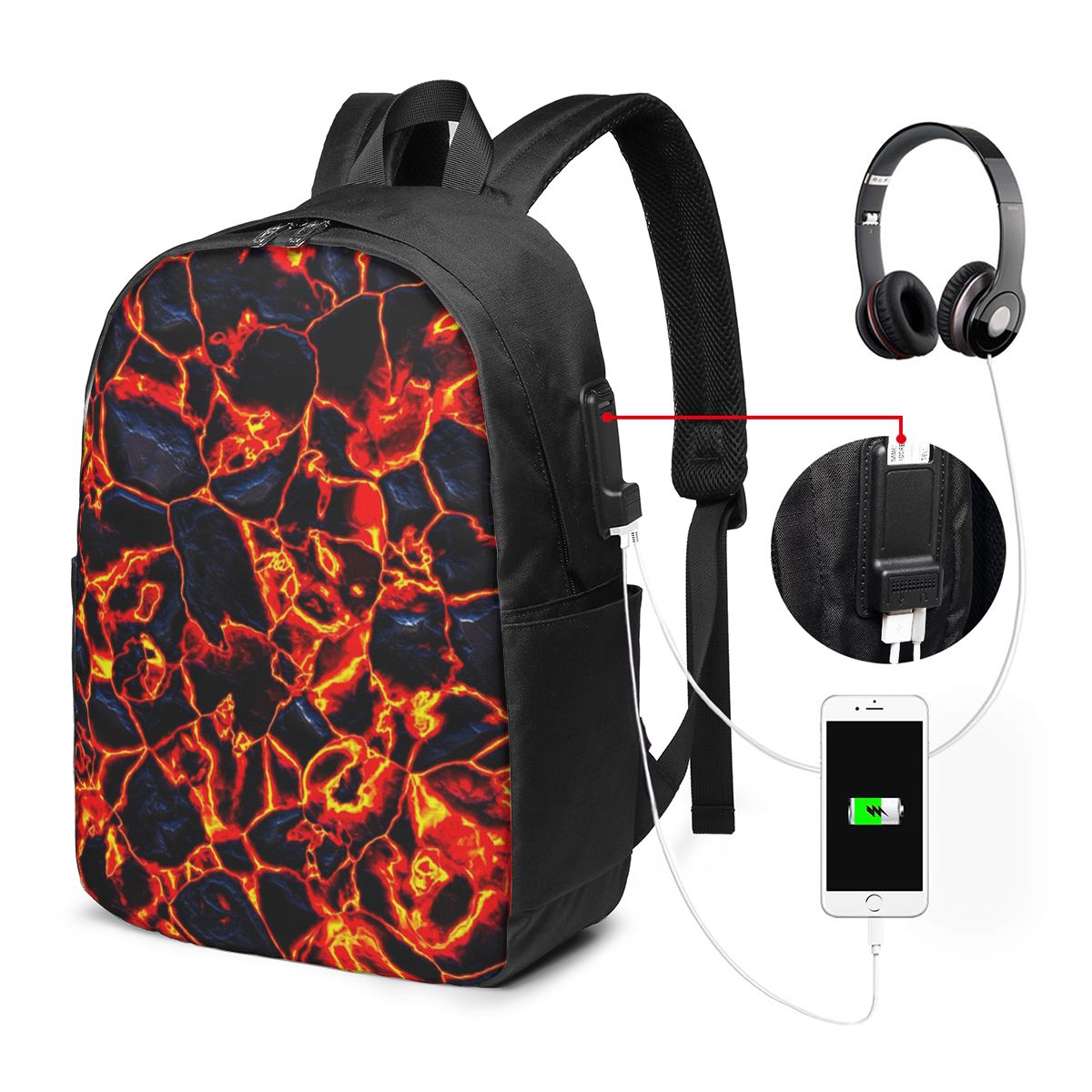 Magma Volcano Lava Fire Backpa - đánh giá và giá Women Bags For Travel