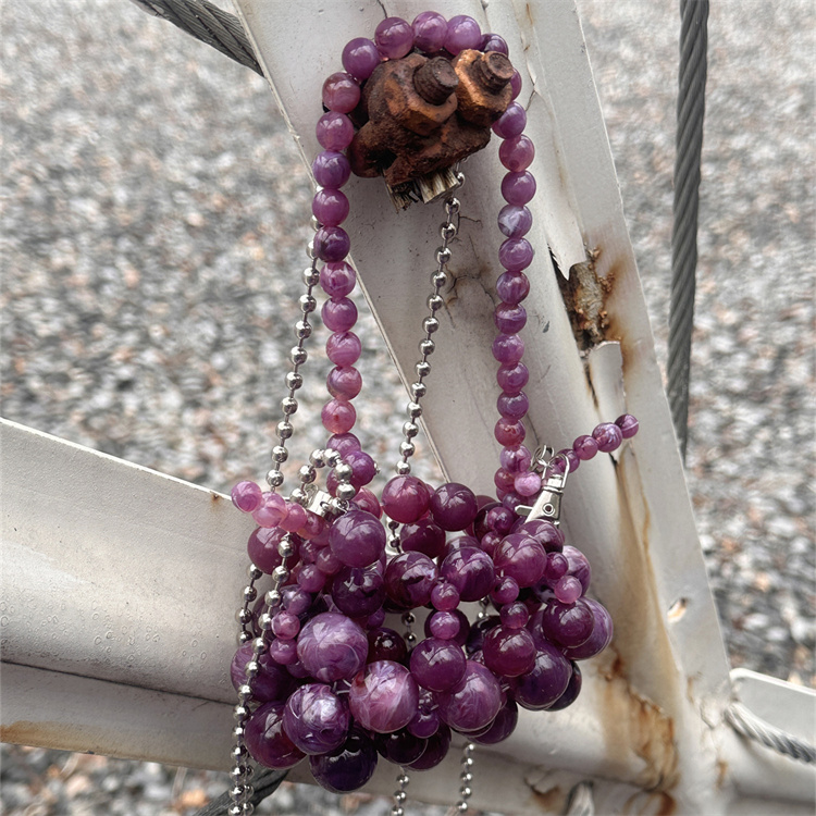 Girls Mini Purple Beaded  Clut - đánh giá và giá Evening Bag Beaded