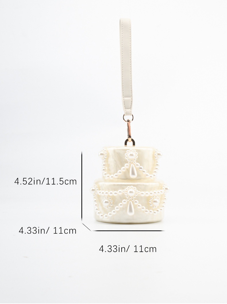 Cake shape clutch bag acrylic  - đánh giá và giá Evening Bag Beaded