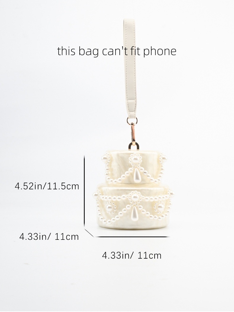 Cake shape clutch bag acrylic  - đánh giá và giá Evening Bag Beaded