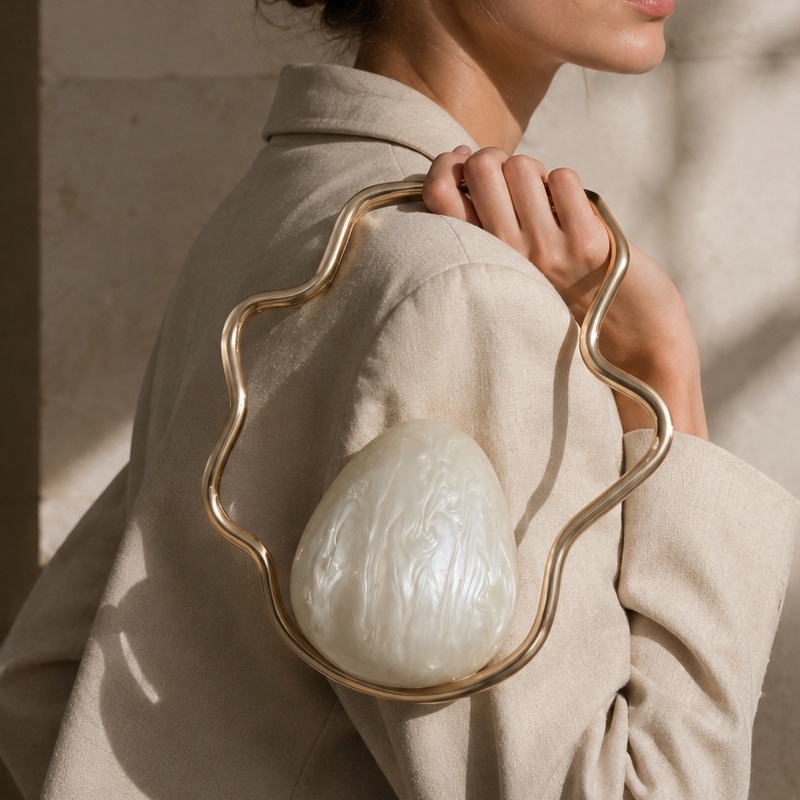 Women mini Acrylic Egg Bag Cut - đánh giá và giá Evening Bag Beaded