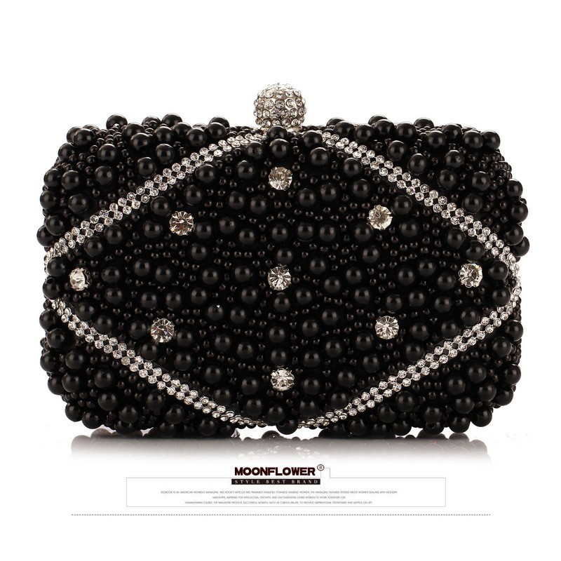Luxury Crystals Beaded Pearl E - đánh giá và giá Evening Bag Beaded