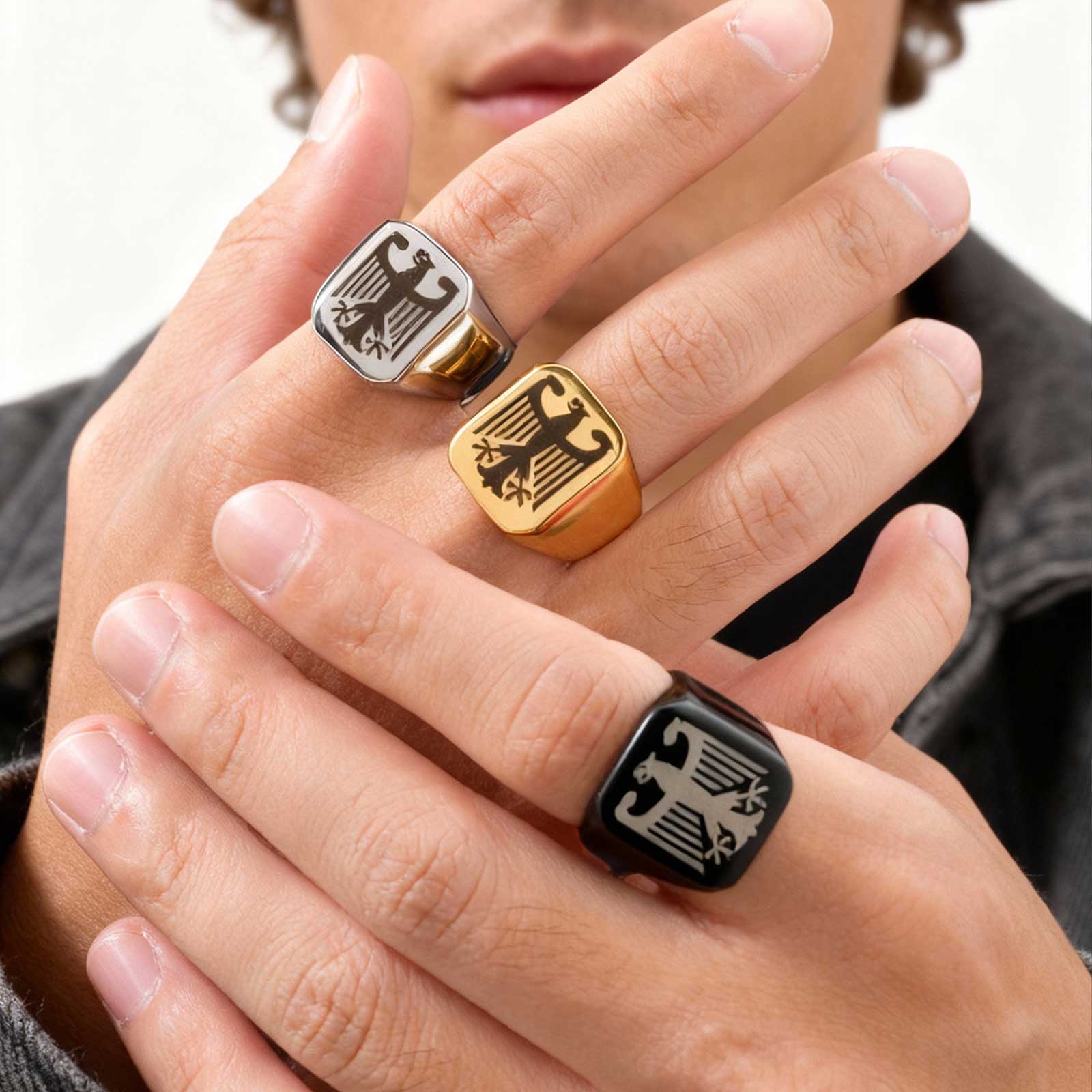Custom Flying Hawk Eagle Ring  - đánh giá và giá Women Bags Price