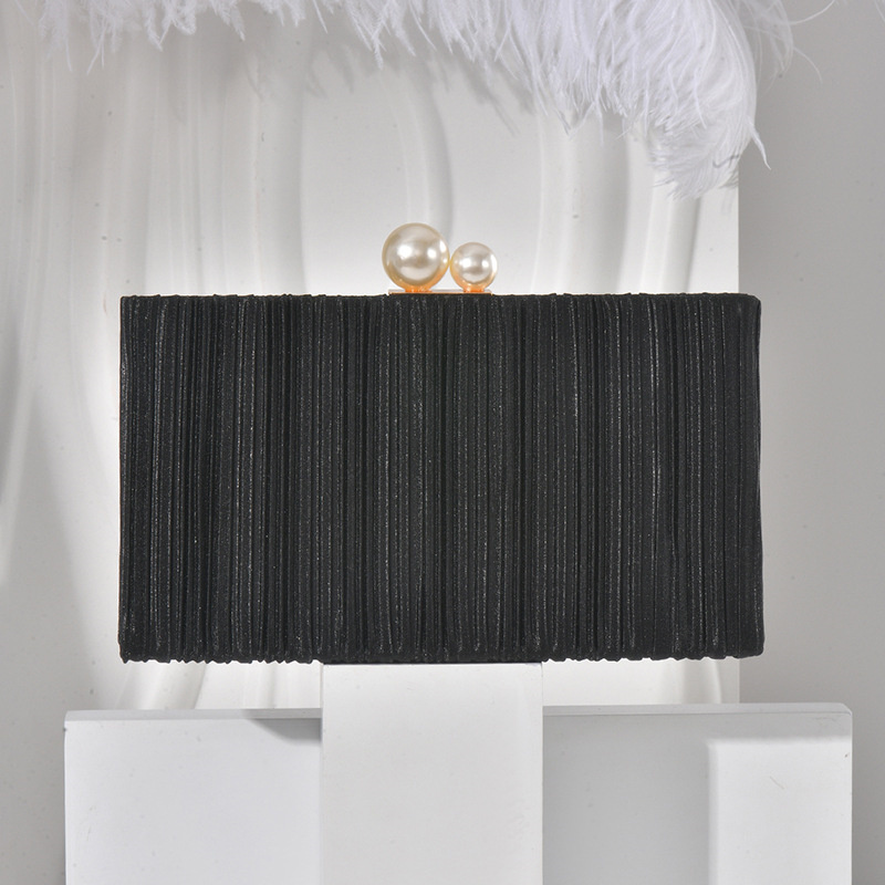 Pure Color Shimmering Fabric C - đánh giá và giá Evening Bag Beaded