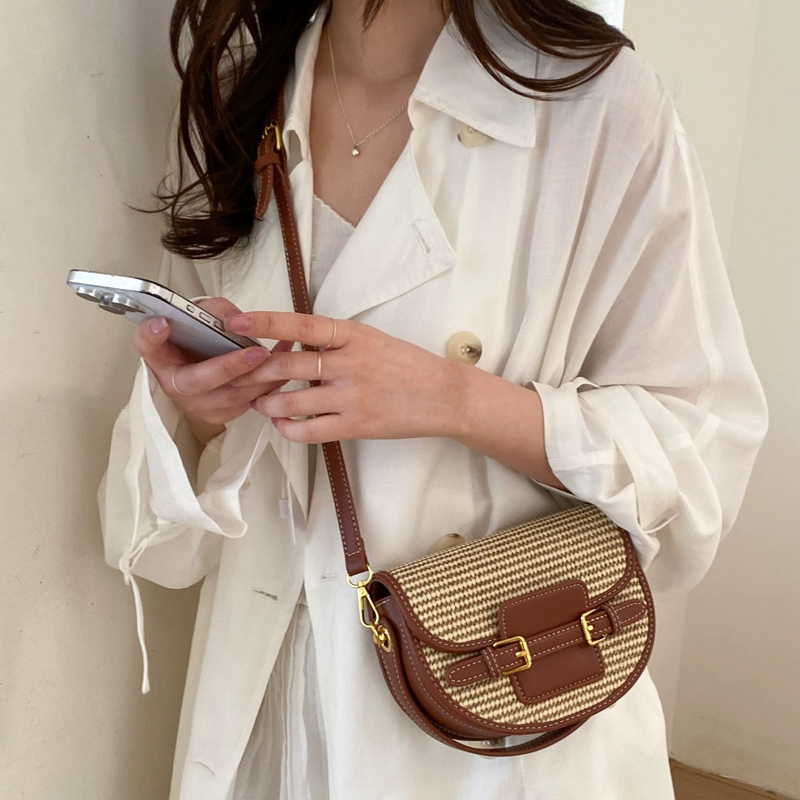 England Style Mini Straw Saddl - đánh giá và giá Women Bags Luxury
