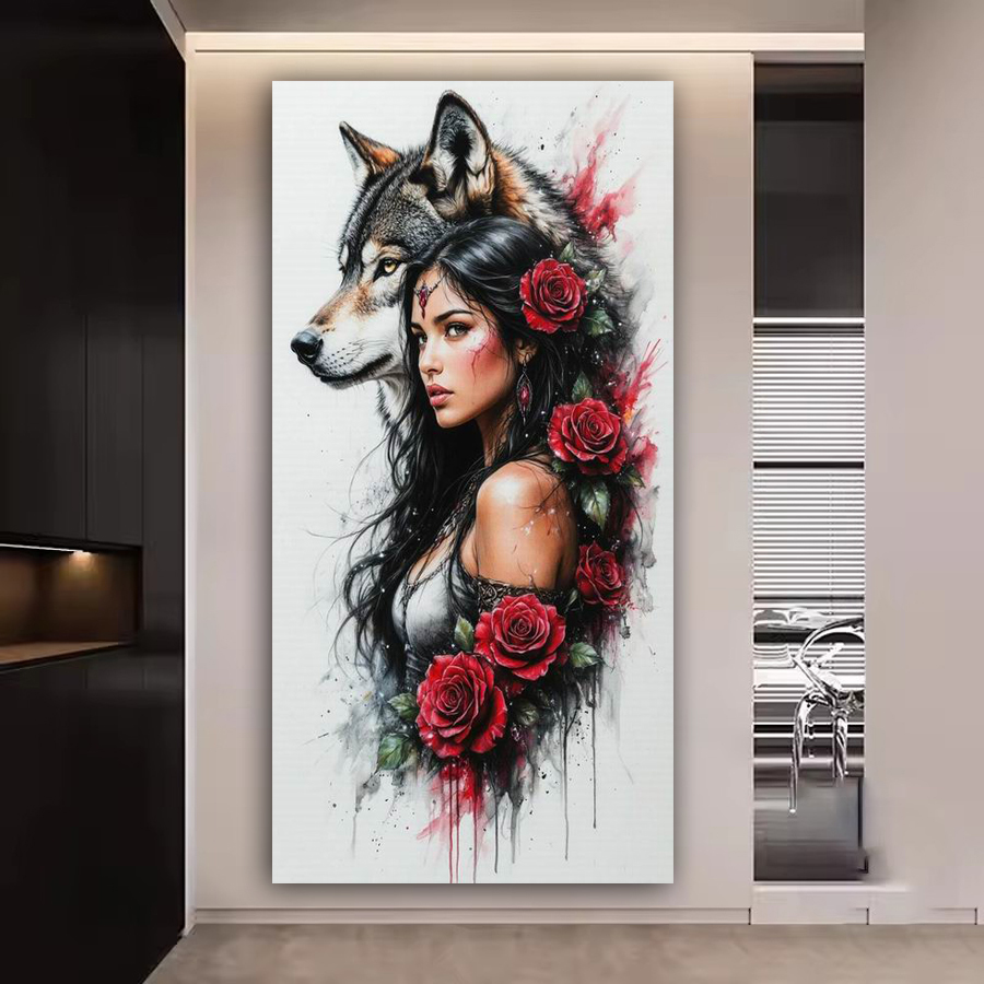Woman Wolf Rose Large Size Diy - đánh giá và giá Women Bags Pictures